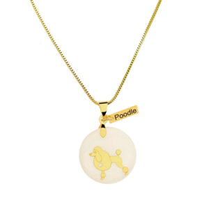 Colar Poodle Madrepérola folheado a ouro