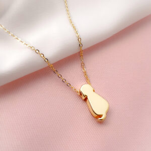 Colar doguinho silhueta folheado a ouro