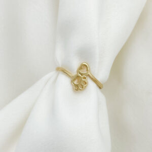 Anel amor pet folheado a ouro